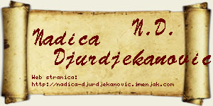 Nadica Đurđekanović vizit kartica